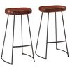 vidaXL Gavin Bar Stools 2 pcs Dark Brown 44x37,5x78 cm