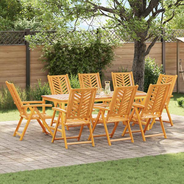 vidaXL Garden Chair 8 pcs Brown 57 x 72 x 109 cm Solid Acacia Wood