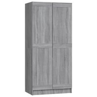 vidaXL Wardrobe Grey Sonoma 82.5x51.5x180 cm Engineered Wood