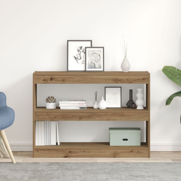 vidaXL Bookcase Artisan oak 100 x 30 x 72 cm Engineered Wood