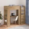 vidaXL Loft Bed Frame with Desk with Storage Artisan Oak 75 x 190 cm