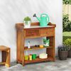 vidaXL Garden Cabinet Natural 93 x 41.5 x 98cm Solid Acacia Wood