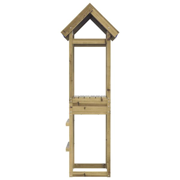 vidaXL Play Tower Brown 52.5 x 46.5 x 195 cm Solid Impregnated Wood