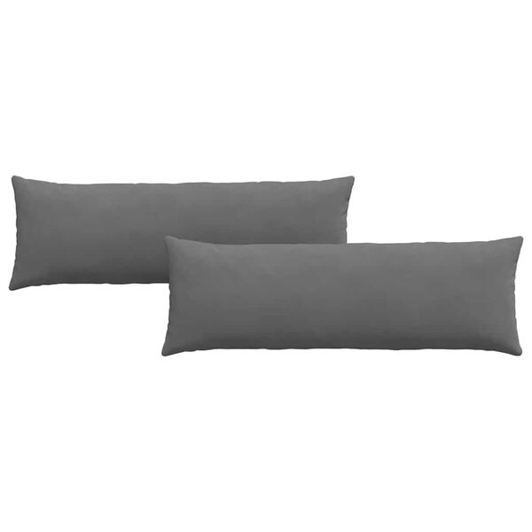 vidaXL Sofa Pillows 2 pcs Dark Grey 120 x 40 cm Fabric
