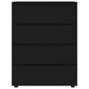 vidaXL Storage Cabinets 2 pcs Black 80 x 48 x 105 cm Engineered Wood