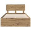 vidaXL Bed Frame Artisian Oak 120 x 190 cm Solid Pine Wood