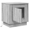 vidaXL Bedside Cabinet Grey 44 x 34.5 x 45 cm Engineered Wood