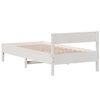 vidaXL Bed Frame without Mattress White 100x200 cm Solid Wood Pine