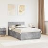 vidaXL Bed Frame Concrete Grey 135 x 190 cm Engineered Wood