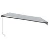 vidaXL Manual Retractable Awning with LED Anthracite&White 450x300 cm