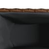 vidaXL Garden Planters with 3 Pots 2 pcs Brown 105x30x32 cm Poly Rattan