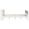 vidaXL Bed Frame with Headboard without Mattress White 150x200 cm King Size