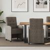 vidaXL Dining Chairs with Wheels 2 pcs Dark grey 57 x 67 x 98 cm