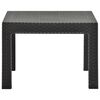 vidaXL Garden Table Anthracite 58x58x41 cm PP Rattan