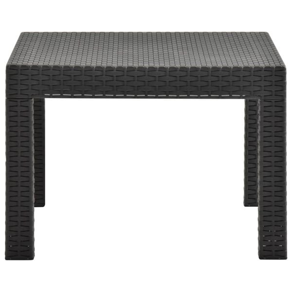 vidaXL Garden Table Anthracite 58x58x41 cm PP Rattan