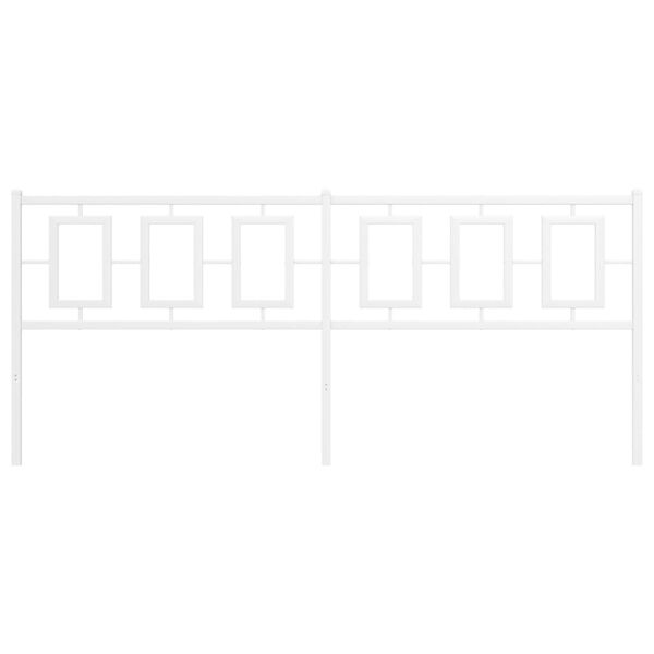 vidaXL Metal Headboard White 193 cm