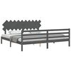 vidaXL Bed Frame without Mattress Grey 200x200 cm Solid Wood