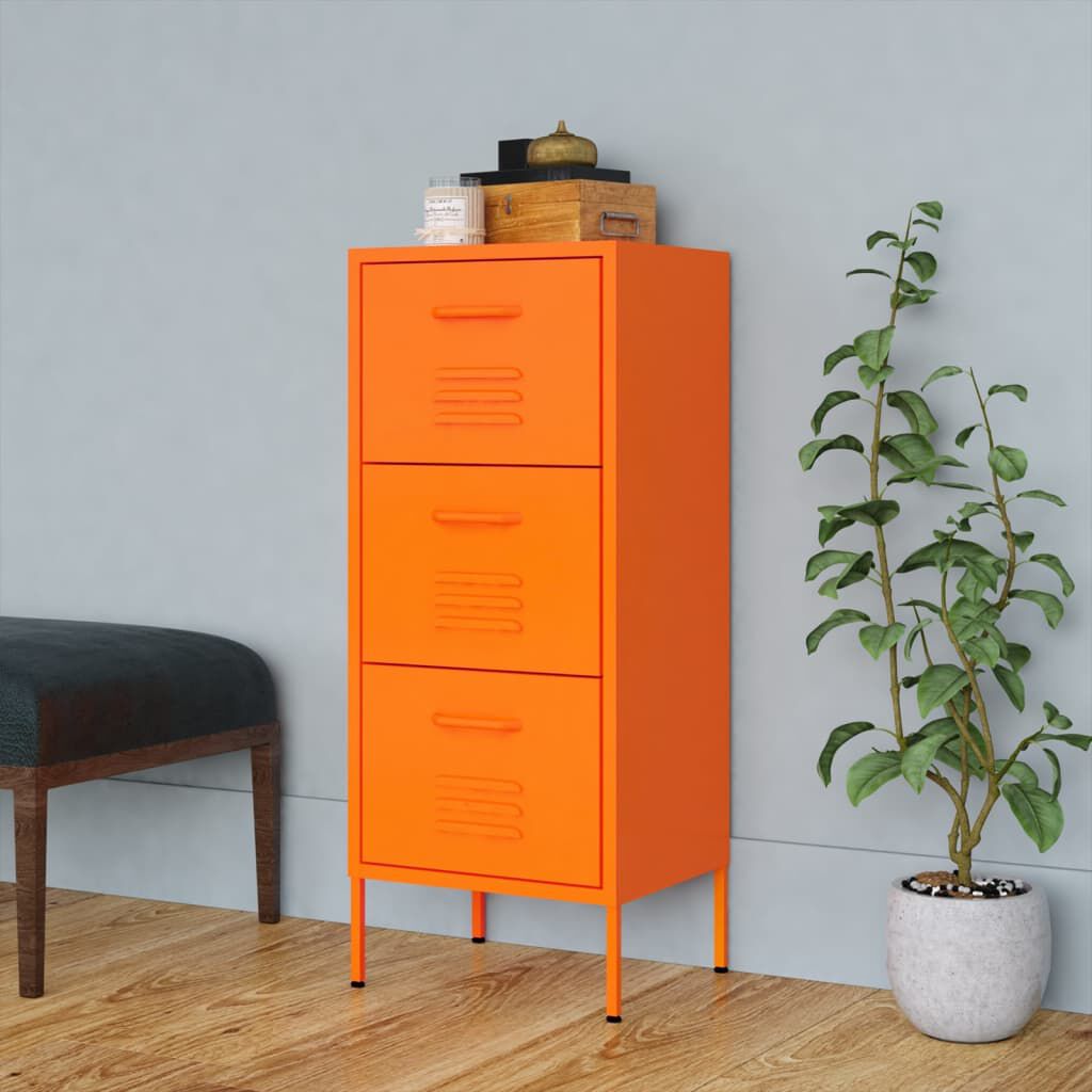 Orange deals filing cabinet