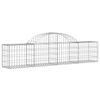 vidaXL Arched Gabion Baskets 25 pcs 200x30x40/60 cm Galvanised Iron