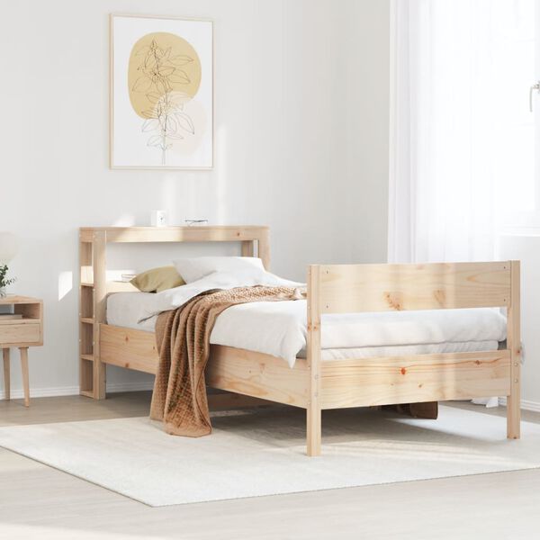 vidaXL Bed Frame without Mattress 100x200 cm Solid Wood Pine