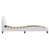 vidaXL Bed Frame without Mattress "Zadar" White 90x190 cm Single Faux Leather
