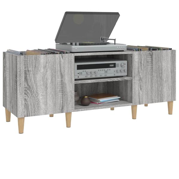 vidaXL Record Cabinet Grey Sonoma 121x38x48 cm Engineered Wood