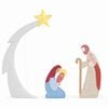 vidaXL Nativity Scene Warm White 149 x32 x 127.5 cm Polyester