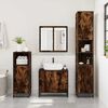 vidaXL Bathroom Cabinet Smoked Oak 35x37.5x100 cm Engineered Wood