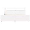 vidaXL Bed Frame without Mattress White 180x200 cm Super King Solid Wood Pine