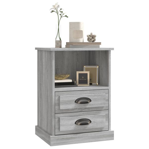 vidaXL Bedside Cabinets 2 pcs Grey Sonoma 43x36x60 cm