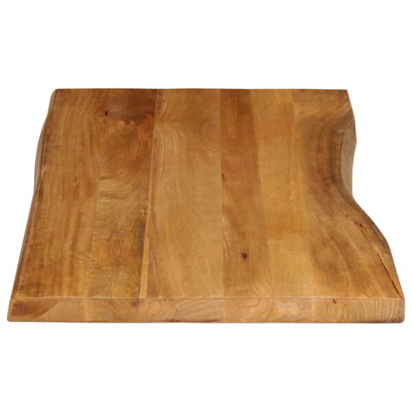 vidaXL Table Top 120x60x2.5 cm Live Edge Solid Wood Mango