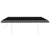 vidaXL Manual Retractable Awning with Posts 5x3.5 m Anthracite