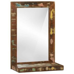 vidaXL Bathroom Mirror Brown 50 x 22 x 70 cm Solid Reclaim Wood