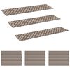vidaXL Stair Mats 15 pcs 76 x 20 cm Grey Mesh Pattern Polyester