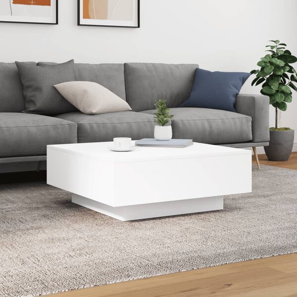 vidaXL Coffee Table White 80x80x31 cm Engineered Wood