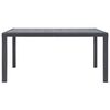 vidaXL Garden Table Brown 150x90x72 cm Plastic Rattan Look