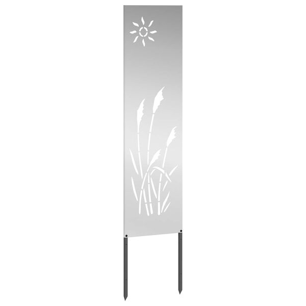 vidaXL Garden Privacy Screen Silver 32 x 140 cm Galvanised steel
