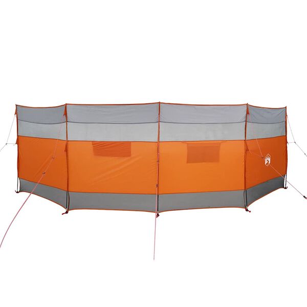 vidaXL Camping Windbreak Grey and Orange 510x153 cm Waterproof