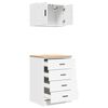 vidaXL Garage Cabinets 2 pcs White Engineered Wood