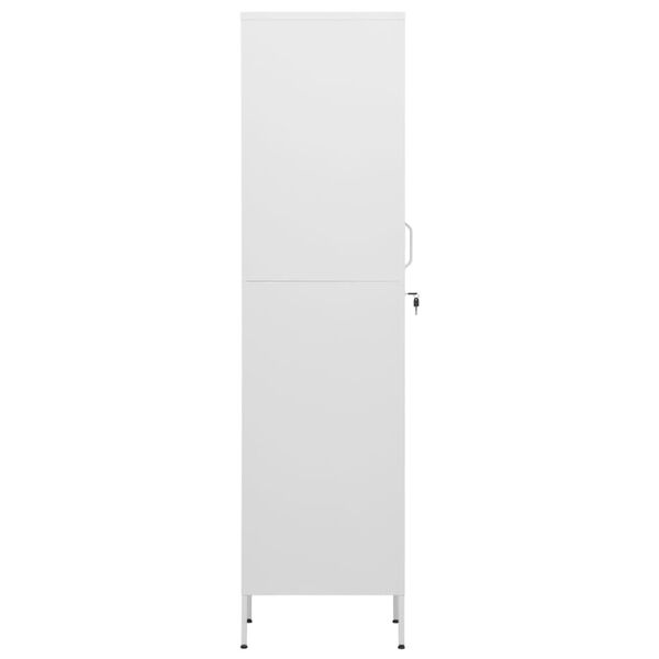 vidaXL Locker Cabinet White 35x46x180 cm Steel