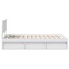 vidaXL Bed Frame with Headboard White 120 x 190 cm Solid Pine Wood