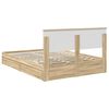 vidaXL Storage Bed with Drawer Sonoma Oak 140 x 190 cm Engineered Wood