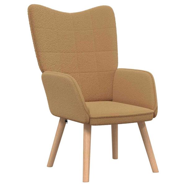 vidaXL Armchair Beige 62 x 67 x 95.5 cm Sherpa Fabric