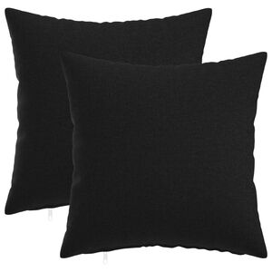 vidaXL Cushion Cover 2 pcs HEERLEN Black 40 x 40 cm