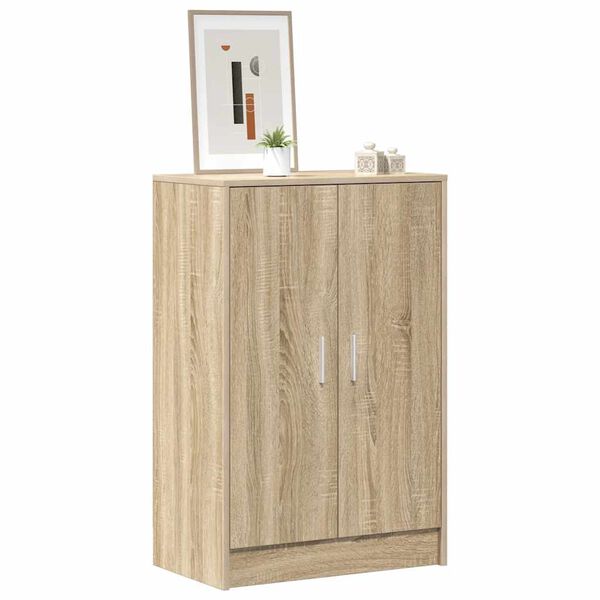 vidaXL Shoe Cabinet Sonoma Oak 60x35x92 cm Engineered Wood