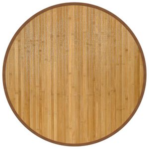 vidaXL Rug Round Natural80 cm Bamboo