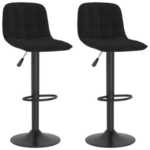 vidaXL Bar Stools 2 pcs Black Velvet