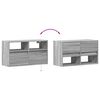 vidaXL TV Wall Cabinet with LED Lights Grey Sonoma 80x31x45 cm