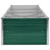 vidaXL Garden Raised Bed Galvanised Steel 320x80x45 cm Green
