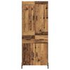 vidaXL Highboard 2 pcs Old Wood Engineered Wood